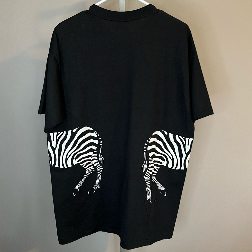 Vintage vtg 1981 Busch Gardens black zebra black white extinction shirt tee XL - Picture 5 of 7